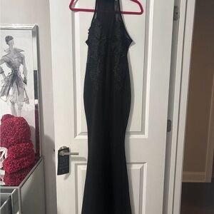 Chic Black Halter Maxi Dress